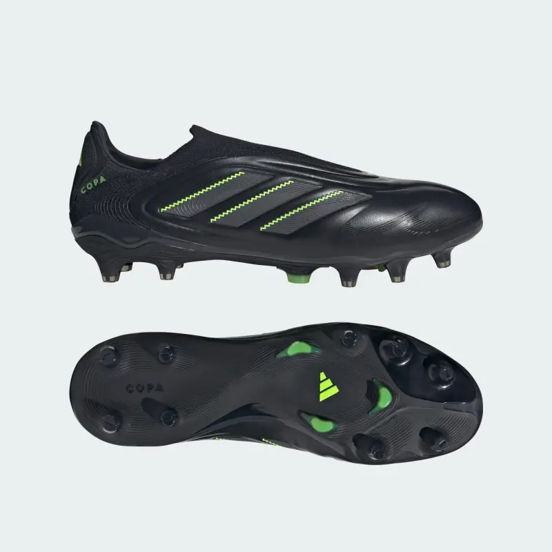 Merchandise image showing Adidas Copa Pure 3 Elite Laceless FG Electric Stealth Pack through a main perspective