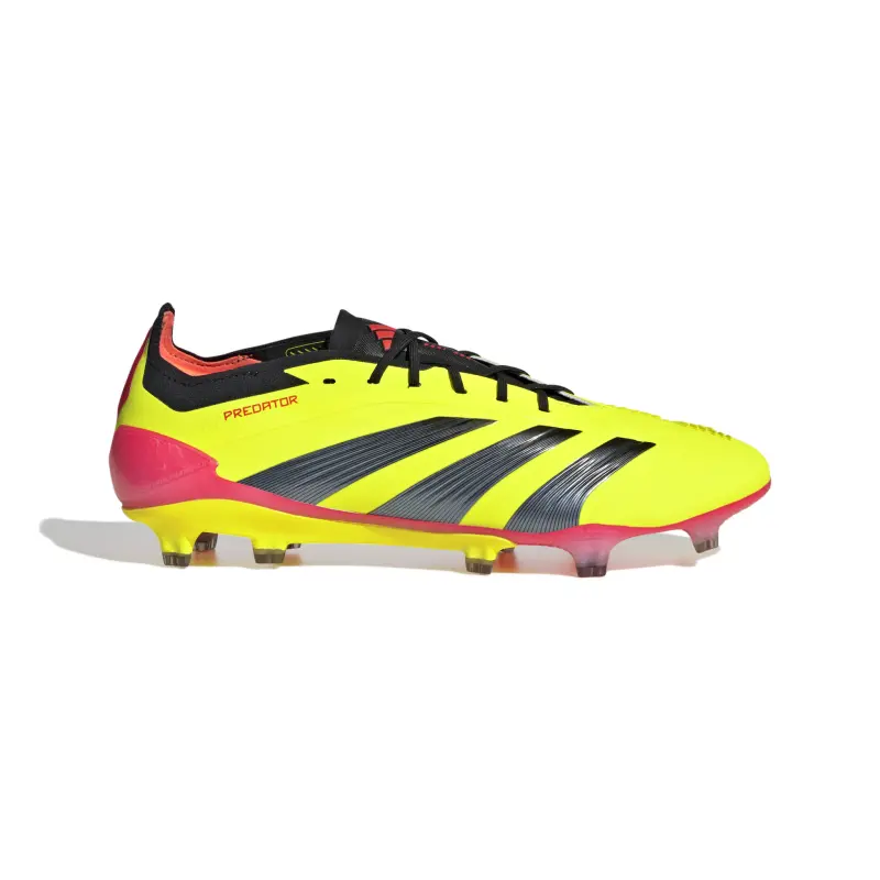 Adidas Predator Elite FG (Solar Yellow/Black) displayed for product discovery in a main photograph