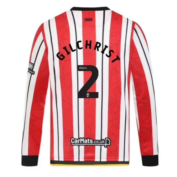 Merchandise image showing Adult Home Shirt L/S 24/25 - 2 GILCHRIST through a main perspective