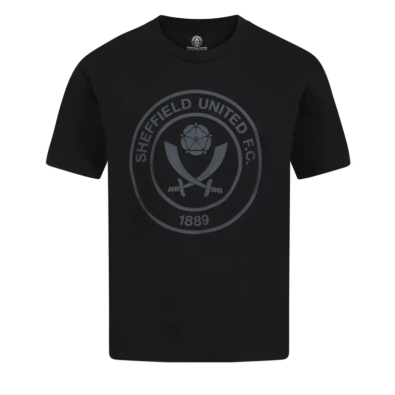 Junior Sheffield United Crest Tee Black - Main Merchandise Preview - FOUR0109 16832