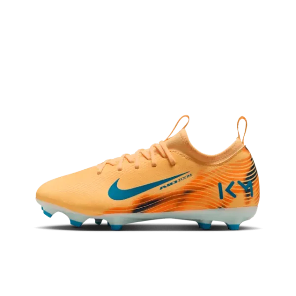 Main merchandising image highlighting Nike Zoom Mercurial Vapor 16 Academy FG/MG Kylian Mbappé Melon Tint (GS)