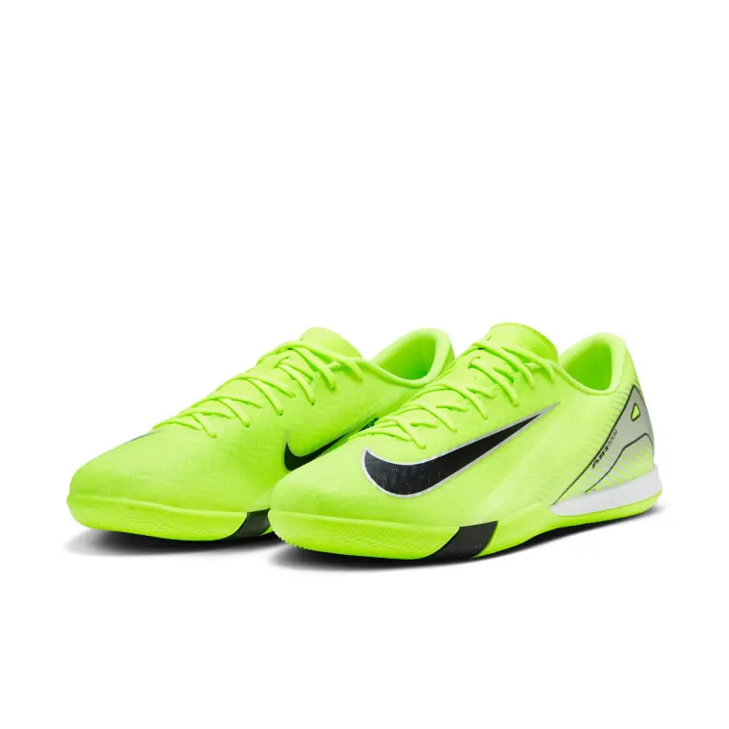 Nike Zoom Mercurial Vapor 16 Academy Indoor (VOLT) - Main Product Discovery Image - FQ8434-700 23182 Main merchandise photograph presenting Nike Zoom Mercurial Vapor 16 Academy Indoor (VOLT)