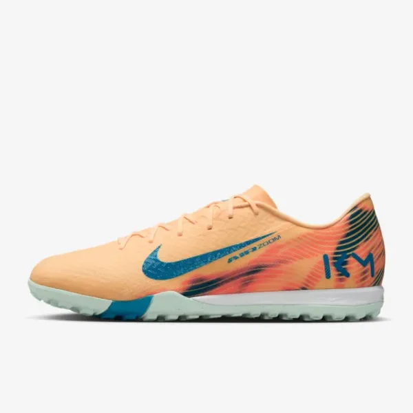 Main merchandising image highlighting Nike Zoom Mercurial Vapor 16 Academy TF Kylian Mbappé Melon Tint