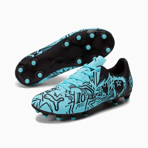 Shopping reference image featuring Puma Christian Pulisic x Tacto 2 FG AG Big Kid 'CP10 Pack - Hero Blue' from the gallery perspective