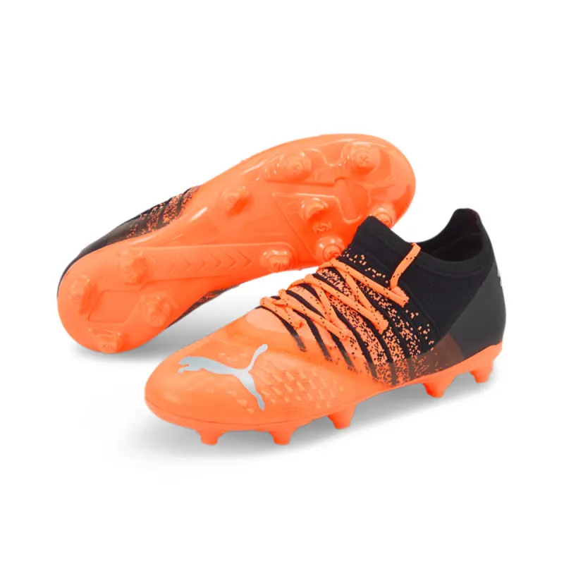 Product discovery photograph of PUMA Future 2.3 FG/AG Jr (Orange/Black) in the main view