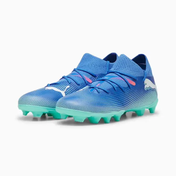 Main merchandising image highlighting PUMA Future 7 Match FG/AG Jr (Blue/Mint)