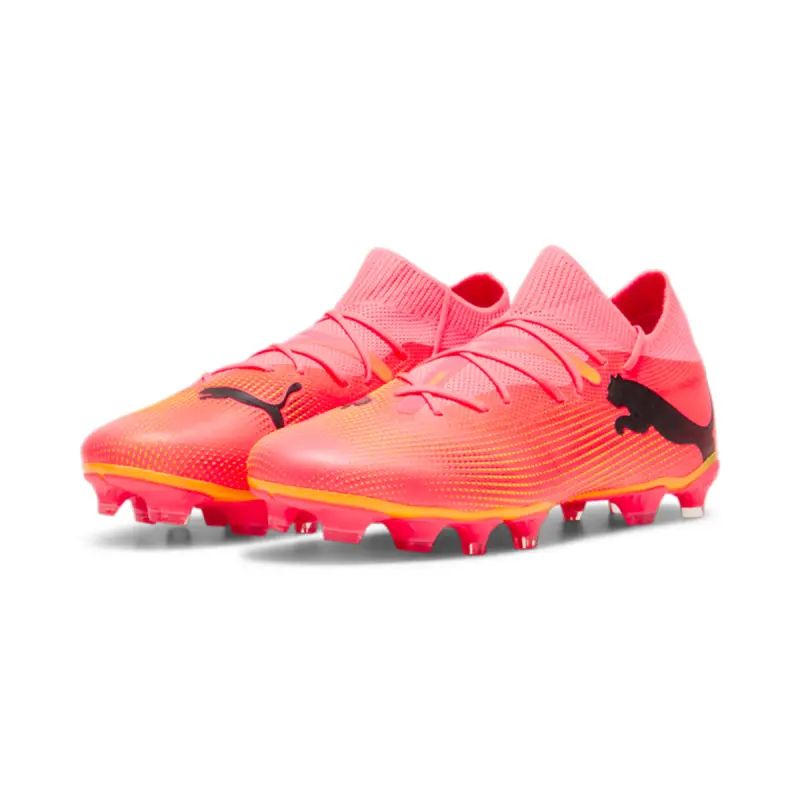 Merchandise image showing PUMA Future 7 Match FG/AG (Pink/Orange) through a gallery perspective