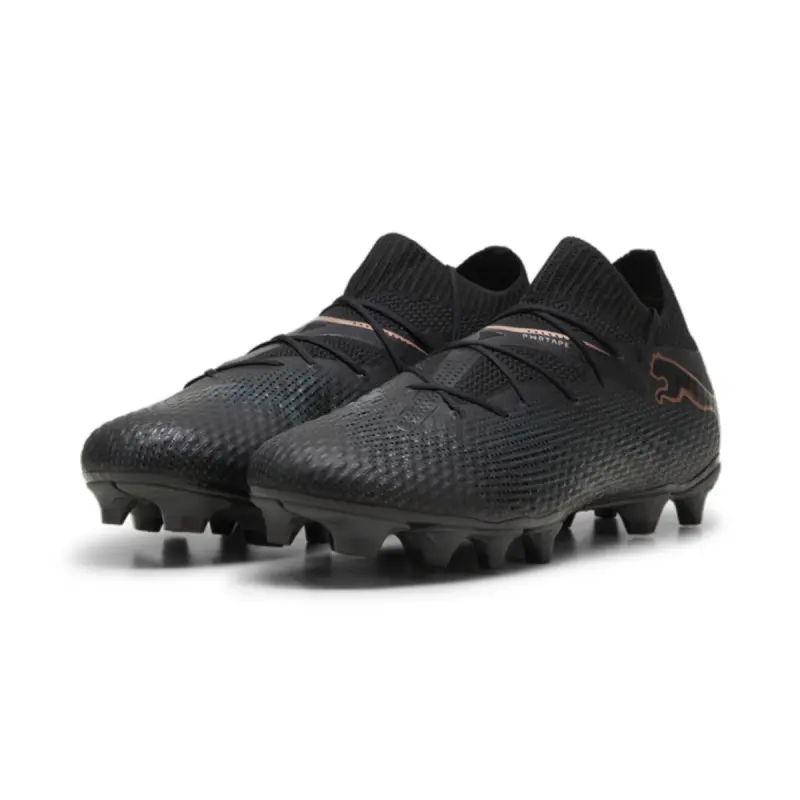 PUMA Future 7 Pro FG/AG (Black/Copper) displayed for product discovery in a main photograph