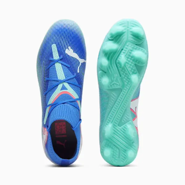 Gallery merchandising image highlighting PUMA Future 7 Pro FG/AG (Blue/Mint)