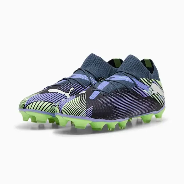 Main merchandise photograph presenting PUMA Future 7 Pro FG/AG (Gray/Purple/Green)