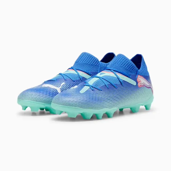 Shopping reference image featuring PUMA Future 7 Pro FG/AG Jr (Blue/Mint) from the main perspective