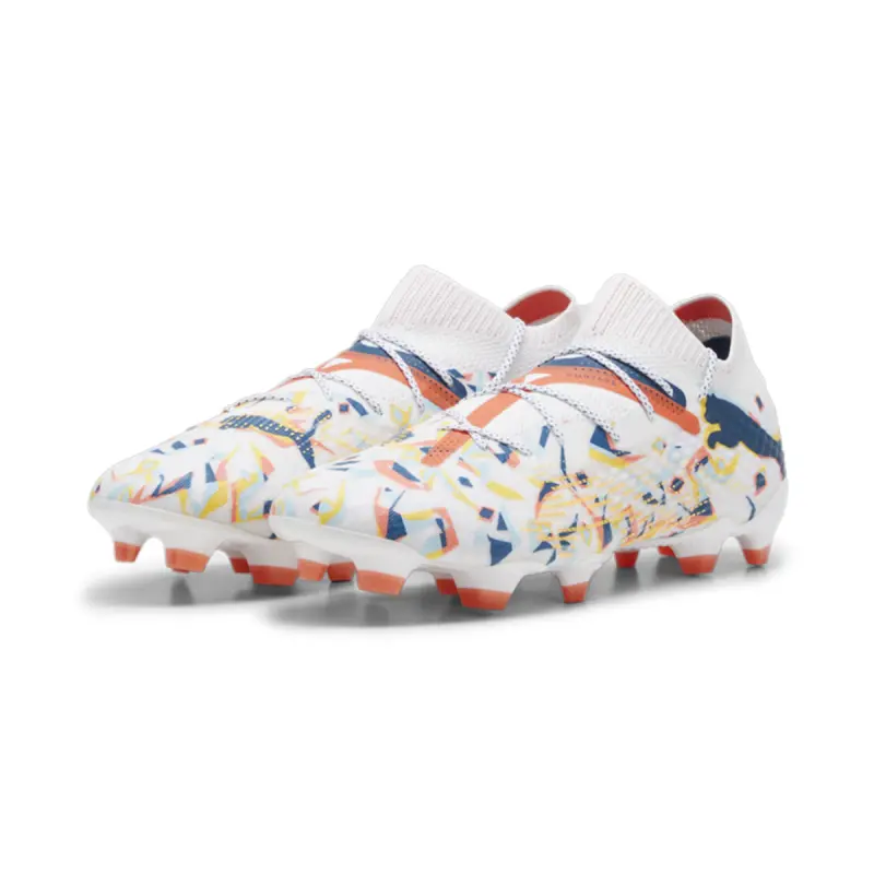 PUMA Future 7 Ultimate Creativity FG/AG (White/Multi) visualised in a clean main merchandising shot
