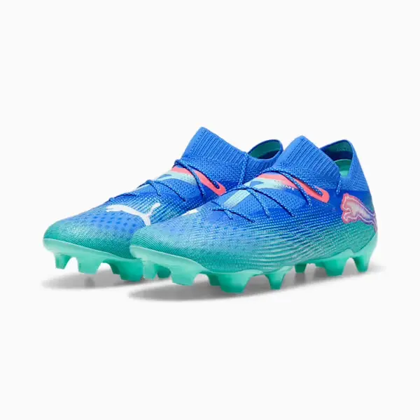 Merchandise image showing PUMA Future 7 Ultimate FG/AG (Blue/Mint) through a main perspective