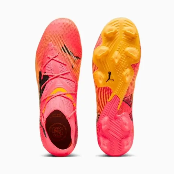 Gallery merchandising image highlighting PUMA Future 7 Ultimate FG/AG (Pink/Orange)