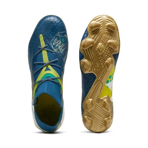Gallery merchandise photograph presenting PUMA Future 7 Ultimate Neymar Jr. "BNA" FG/AG (Navy/Yellow)