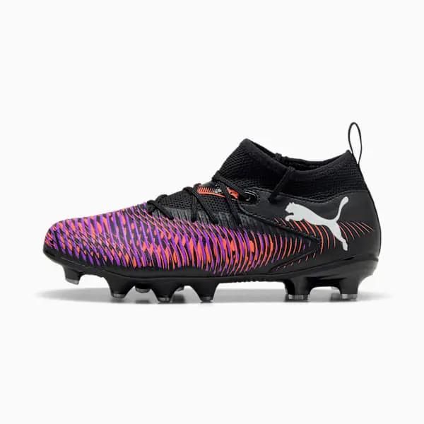 Shopping reference image featuring Puma Future 8 Match FG/AG Black / White (GS) from the main perspective
