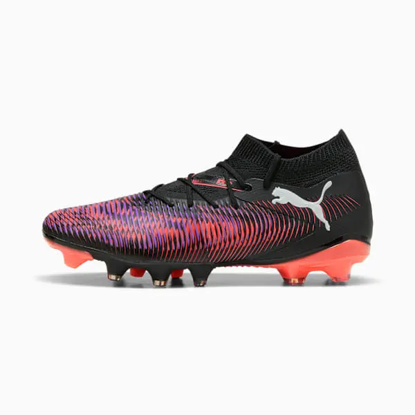 Puma Future 8 Match FG/AG WMNS Black / White visualised in a clean main merchandising shot