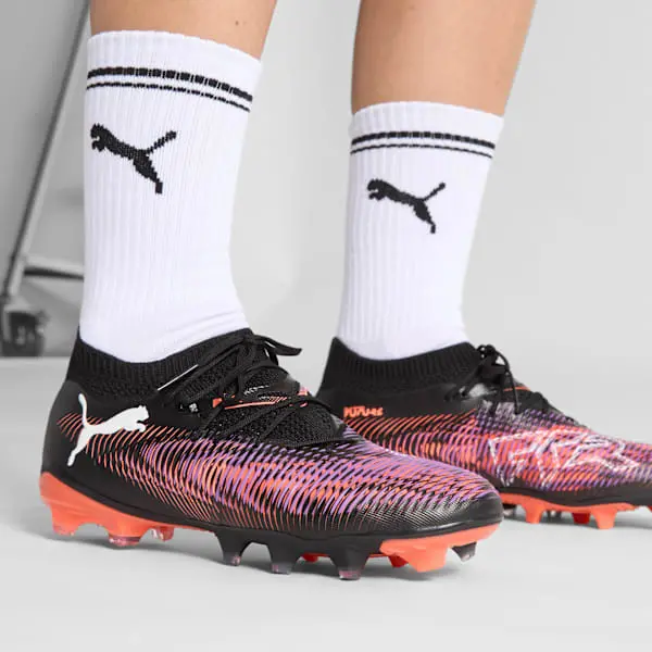 Gallery merchandise photograph presenting Puma Future 8 Match FG/AG WMNS Black / White
