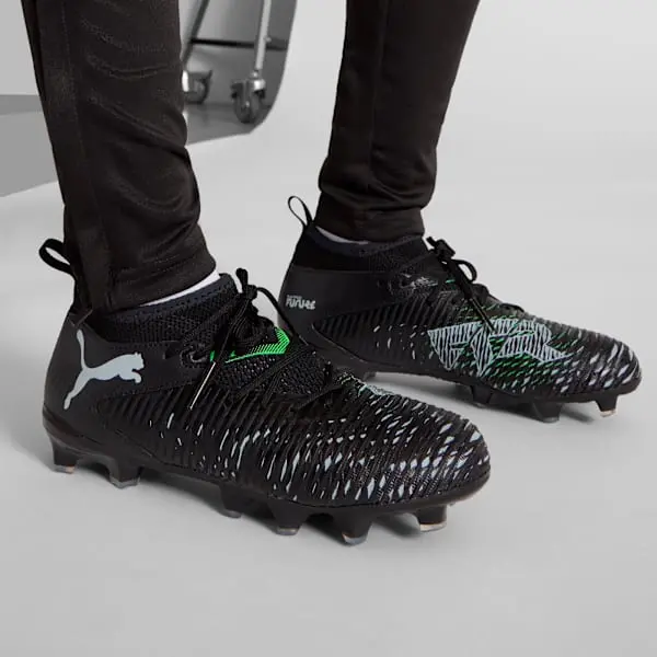 Puma Future Match 8 FG AG Big Kid 'Eclipse Pack' visualised in a clean gallery merchandising shot