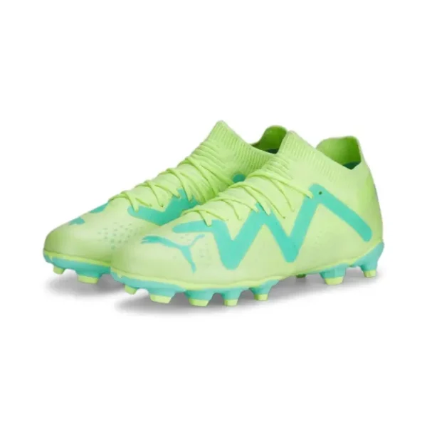 Product discovery photograph of PUMA Future Match FG/AG Jr (Yellow/Teal) in the main view