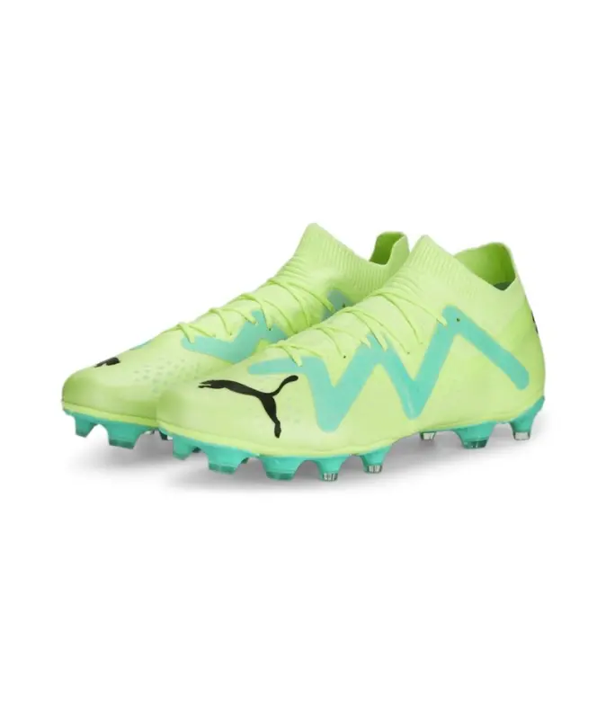 PUMA Future Match FG/AG (Yellow/Teal) - Main Product Discovery Image - 107180-03 24116 Product discovery photograph of PUMA Future Match FG/AG (Yellow/Teal) in the main view