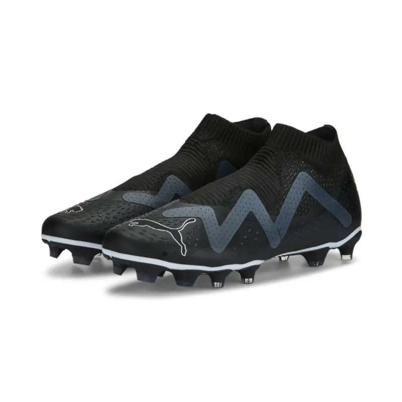 PUMA Future Match+ Laceless FG/AG (Black/White) - Main Merchandising Photo - 107176-02 24133 PUMA Future Match+ Laceless FG/AG (Black/White) displayed for product discovery in a main photograph