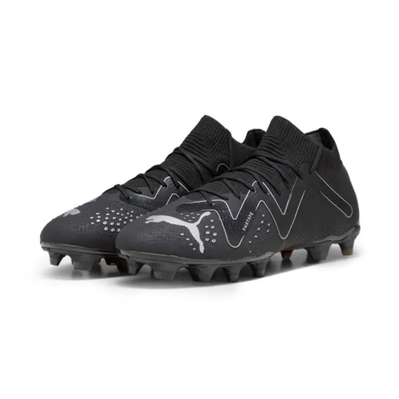 PUMA Future Pro FG/AG (Black/Silver) - Main Merchandise Preview - 107361-02 24208 Merchandise image showing PUMA Future Pro FG/AG (Black/Silver) through a main perspective