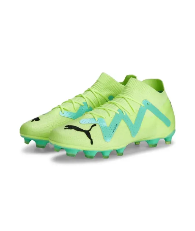 PUMA Future Pro FG/AG (Yellow/Teal) pictured in a shopper-focused main composition