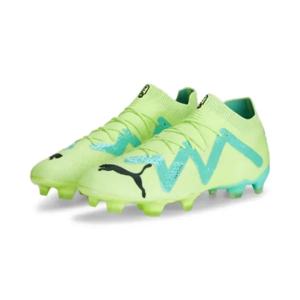 Main merchandising image highlighting PUMA Future Ultimate FG/AG (Yellow/Teal)
