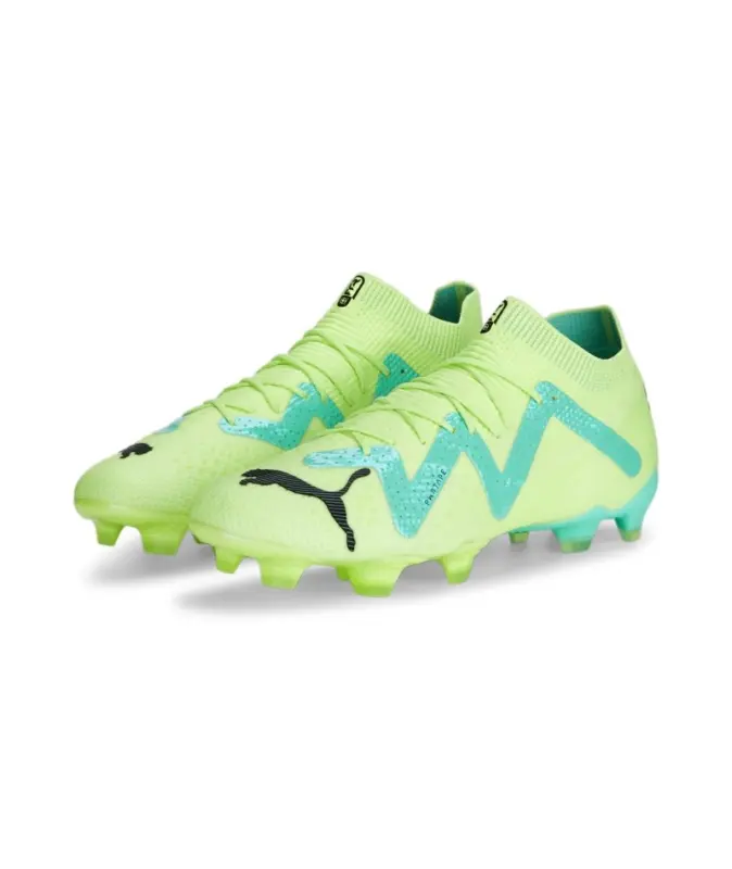 PUMA Future Ultimate FG/AG (Yellow/Teal) - Main Shopper Preview - 107165-03 24397 Main merchandising image highlighting PUMA Future Ultimate FG/AG (Yellow/Teal)