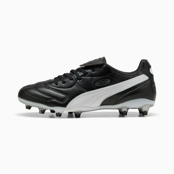 Main merchandising image highlighting Puma King Liga FG AG 'Black White'