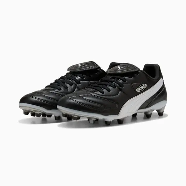 Gallery merchandise photograph presenting Puma King Liga FG AG 'Black White'