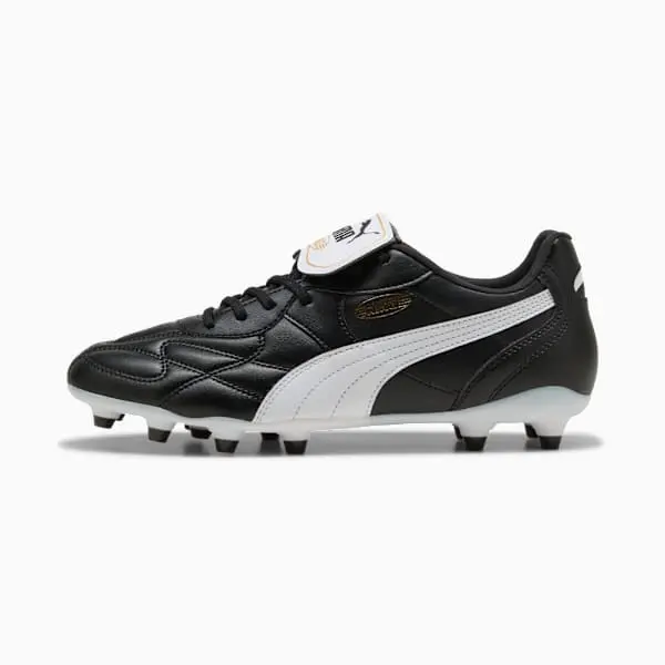 Puma King Top FG AG 'Black White' visualised in a clean main merchandising shot