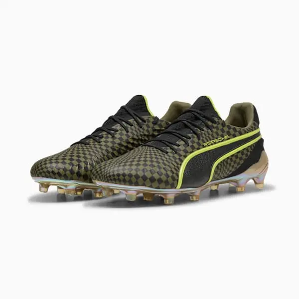 Puma King Ultimate FG/AG LE Porsche pictured in a shopper-focused gallery composition