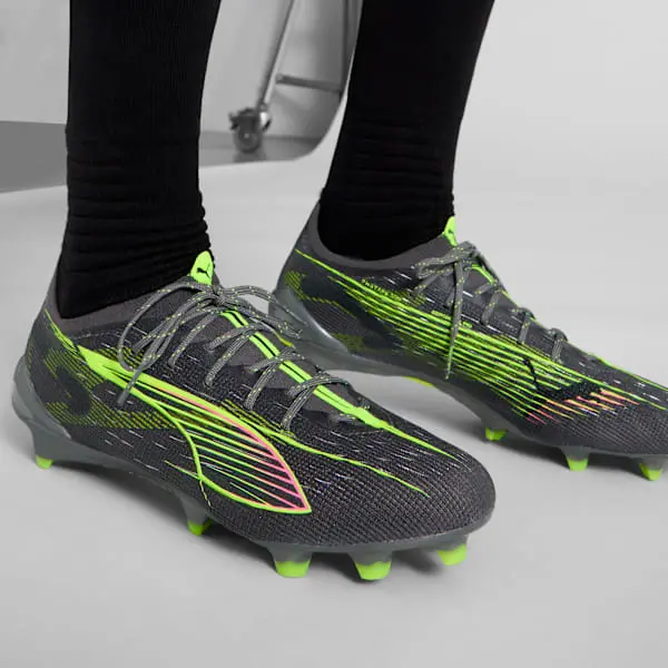 Puma Ultra 5 Ultimate FG 'Audacity Pack' pictured in a shopper-focused gallery composition