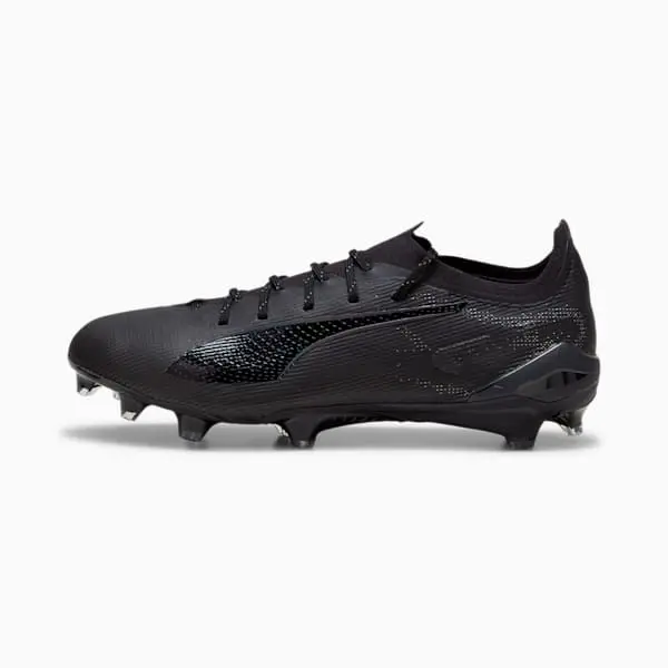 Puma Ultra 5 Ultimate FG Black / Silver displayed for product discovery in a main photograph