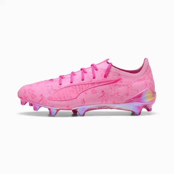 Product discovery photograph of Puma Ultra 5 Ultimate FG KidSuper Pink Lilac in the main view