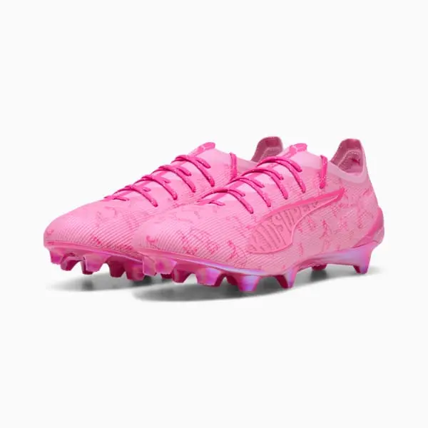Gallery merchandising image highlighting Puma Ultra 5 Ultimate FG KidSuper Pink Lilac
