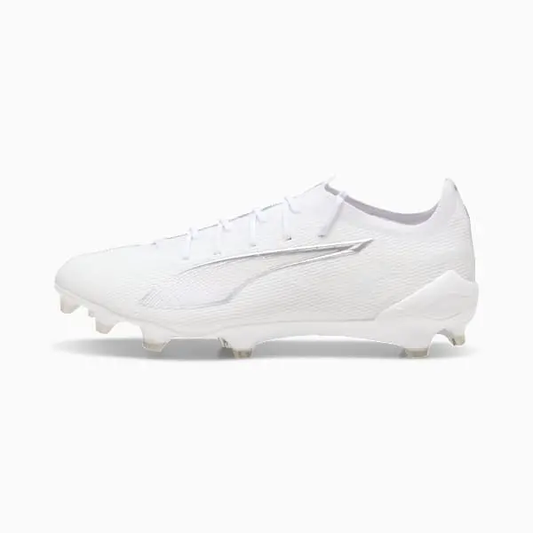 Puma Ultra 5 Ultimate FG 'White Pack' visualised in a clean main merchandising shot