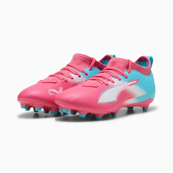 Puma Ultra Match 6 FG AG Big Kid 'Recharge Pack' pictured in a shopper-focused gallery composition