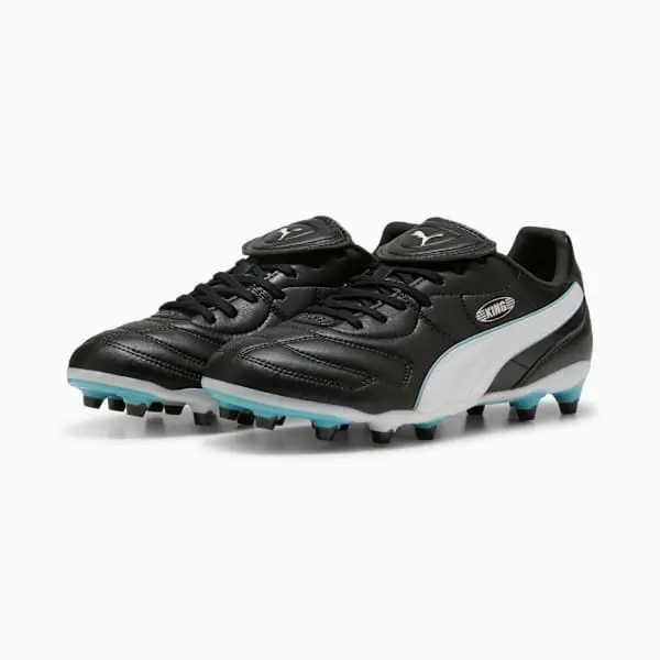 Shopping reference image featuring Puma Wmns King Liga FG AG 'Black White Aqua' from the gallery perspective