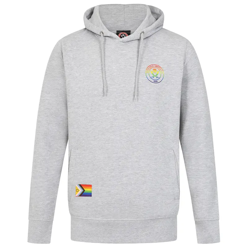 Rainbow Print Hoody Grey visualised in a clean main merchandising shot