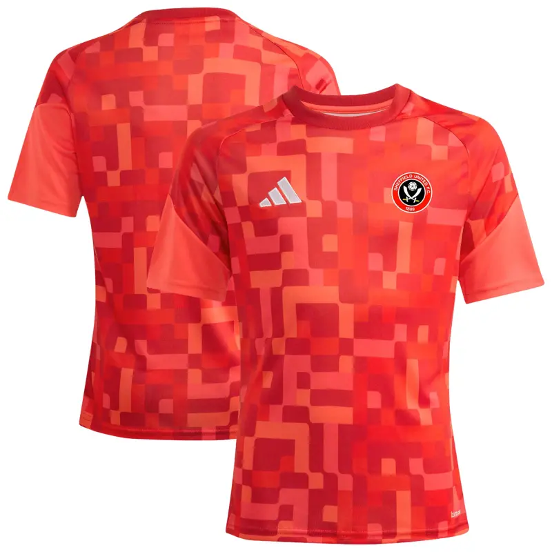 Sheffield United Adidas Pre Match Jersey - Red - Kids - Main Shopper Preview - 204514722 28018