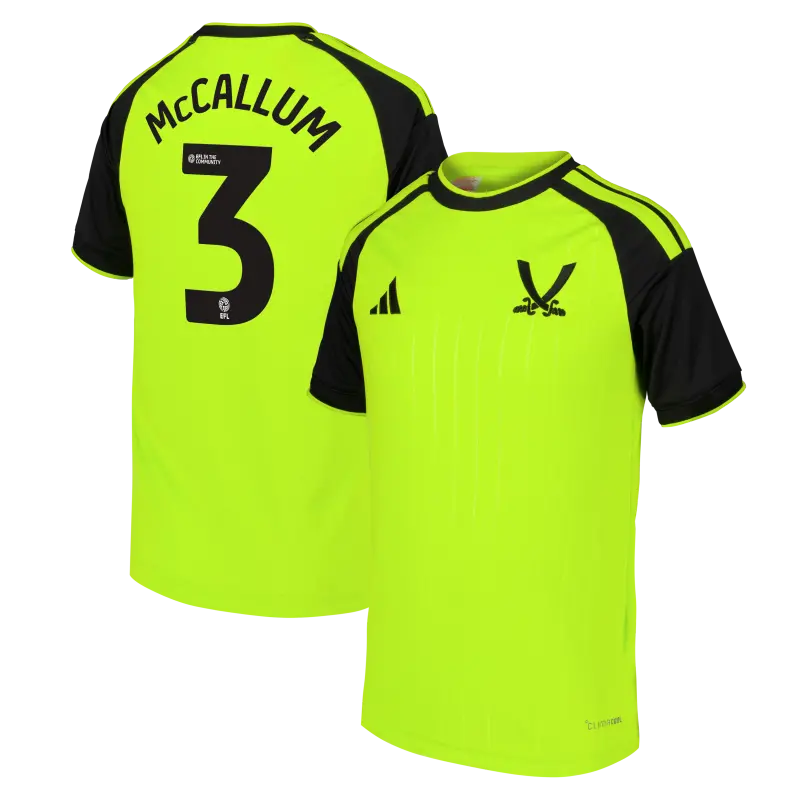 Sheffield United Adidas Third Shirt 2026-27 - Kids With McCallum 3 Printing - Main Product Reference - 204780344-03 28329