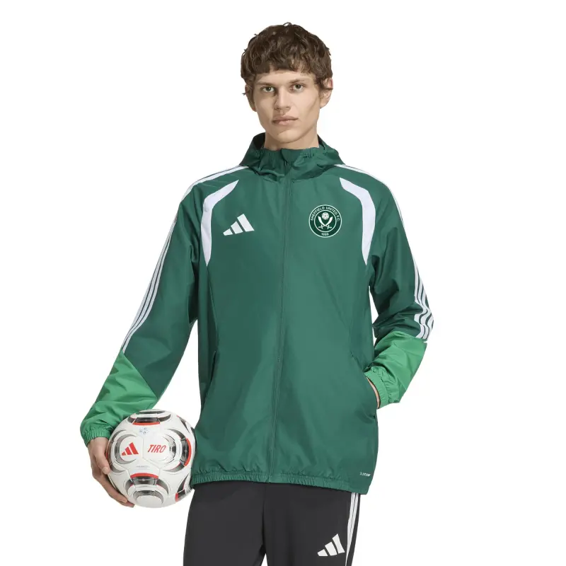 Sheffield United Adidas Training All Weather Jacket - Dark Green - Main Product Discovery Image - 204514752 28717
