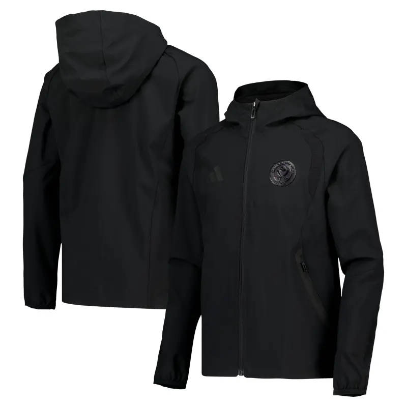 Sheffield United Adidas Travel Windbreaker Jacket - Black - Kids - Main Product Discovery Image - 204514766 29087