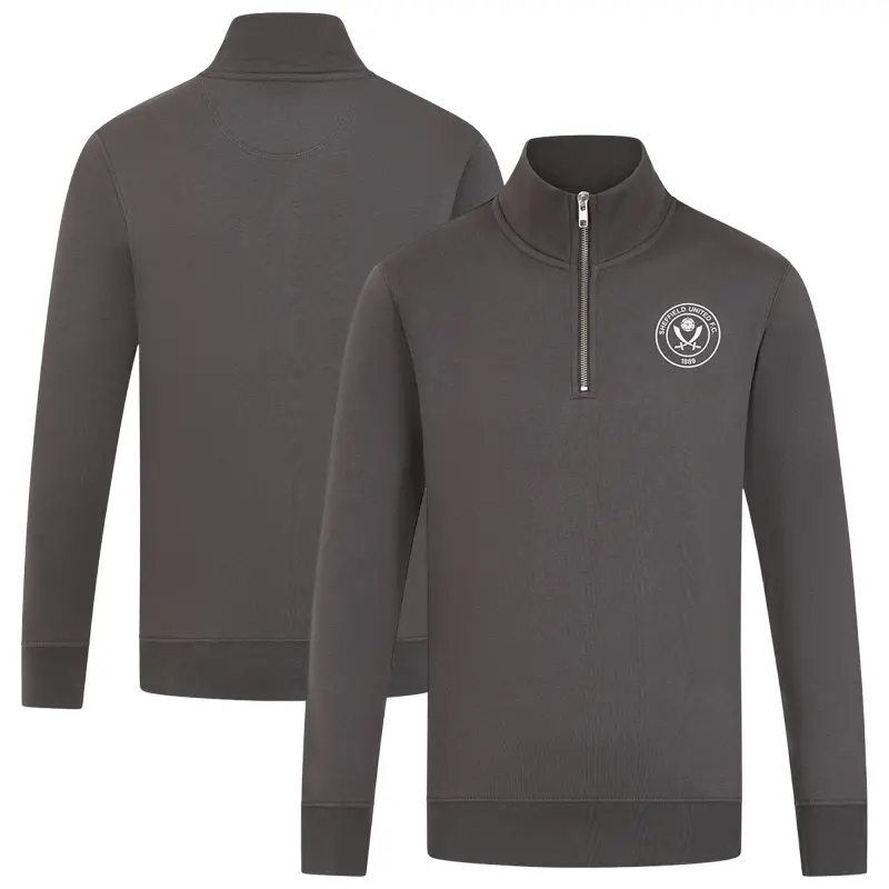 Sheffield United Crest Club 1/4 Zip - Anthracite - Mens - Main Item Preview - 204513844 29261