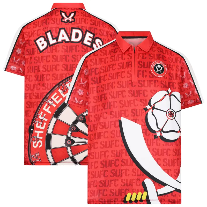 Sheffield United SUFC Darts Polo Shirt - Red/White - Mens - Main Item Preview - 204513841 29487