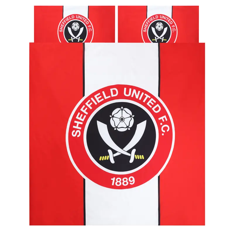 Main merchandising image highlighting Stripe Crest Double Duvet