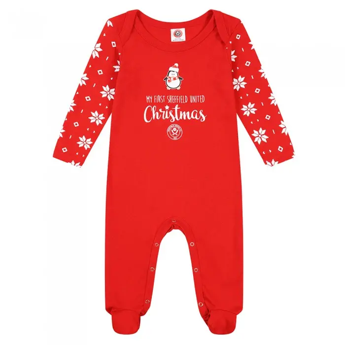 SUFC Christmas Sleepsuit pictured in a shopper-focused main composition